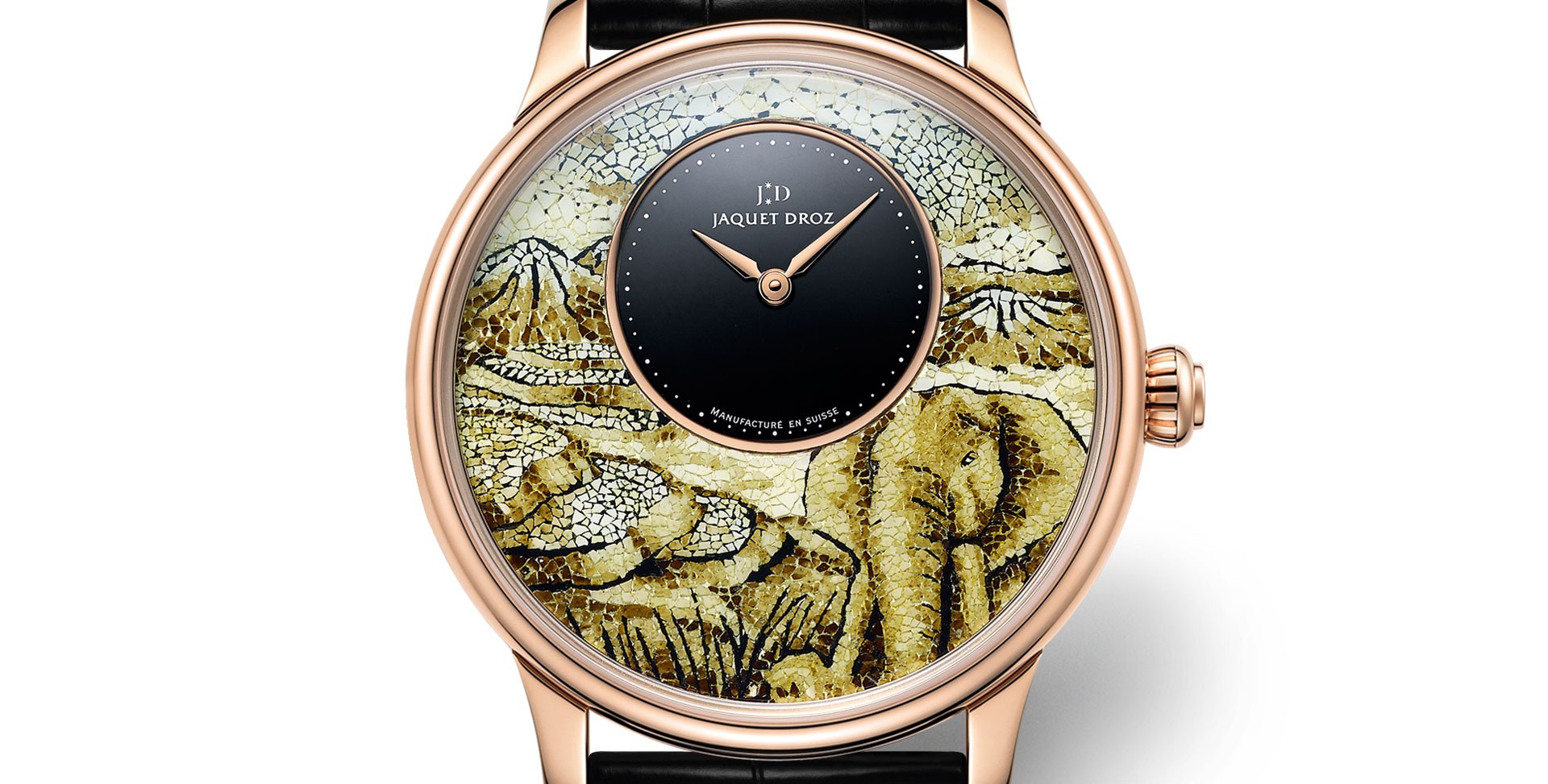 Jaquet Droz Petite Heure Minute Mosaic Elephant