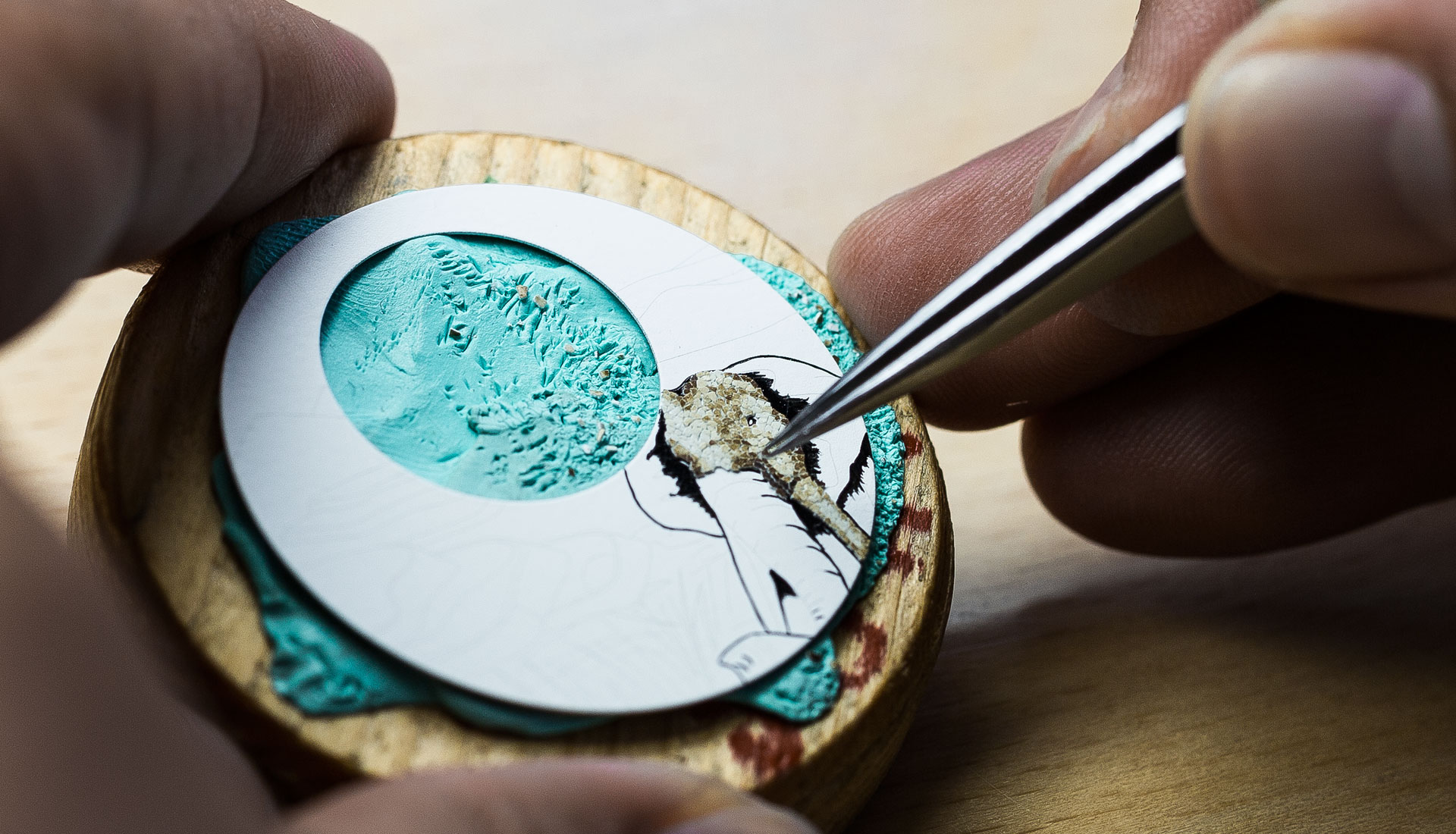 Jaquet Droz Petite Heure Minute Mosaic Elephant